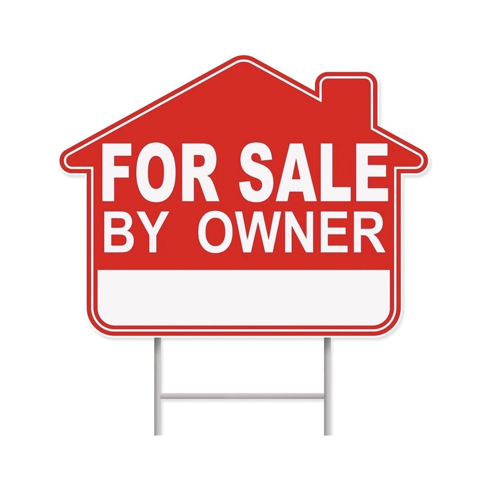 For Sale By Owner Yard Signs 3 Pack 17"x13" Double-Sided Corrugated Plastic NEW!